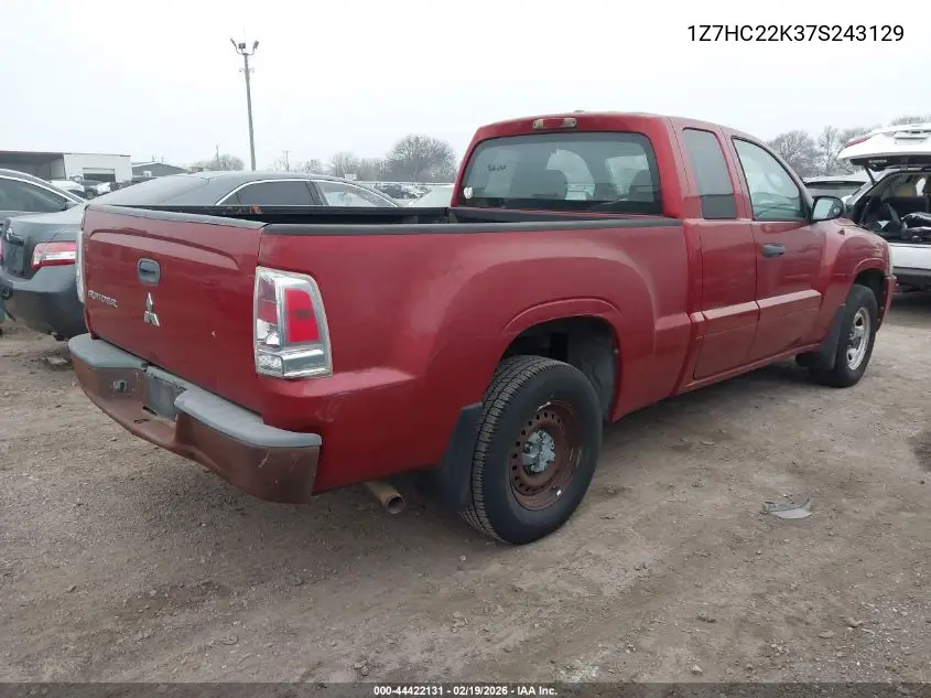 2007 Mitsubishi Raider Ls VIN: 1Z7HC22K37S243129 Lot: 44422131