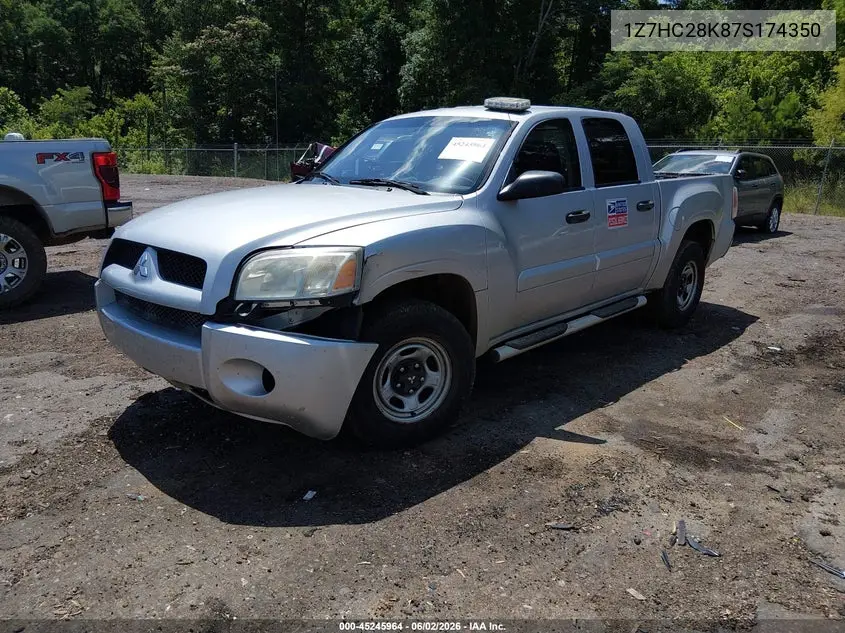 2007 Mitsubishi Raider Ls VIN: 1Z7HC28K87S174350 Lot: 45245964