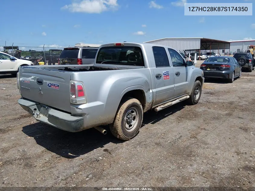 2007 Mitsubishi Raider Ls VIN: 1Z7HC28K87S174350 Lot: 45245964
