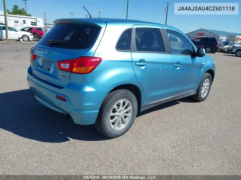 2012 Mitsubishi Rvr Se VIN: JA4AJ3AU4CZ601118 Lot: 12637414X