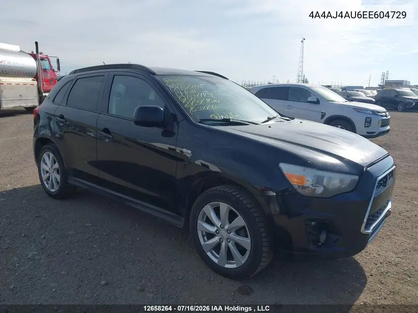 2014 Mitsubishi Rvr Gt VIN: 4A4AJ4AU6EE604729 Lot: 12658264