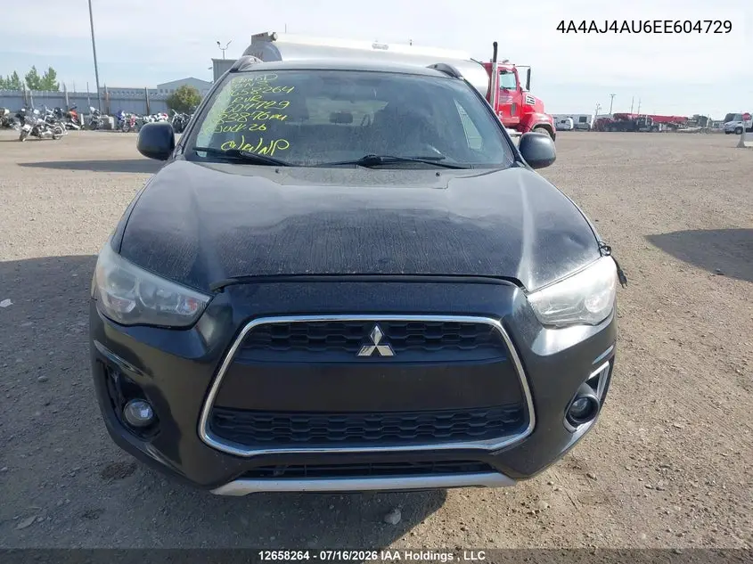 2014 Mitsubishi Rvr Gt VIN: 4A4AJ4AU6EE604729 Lot: 12658264
