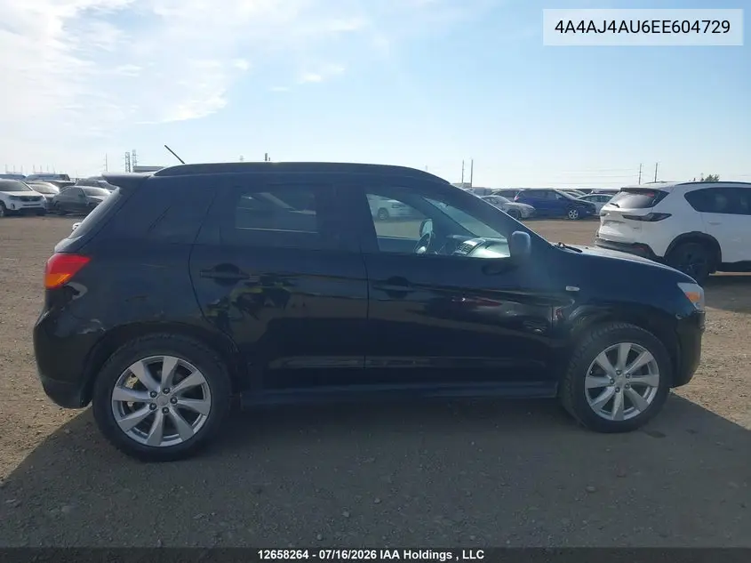 2014 Mitsubishi Rvr Gt VIN: 4A4AJ4AU6EE604729 Lot: 12658264