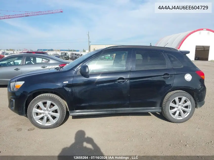 2014 Mitsubishi Rvr Gt VIN: 4A4AJ4AU6EE604729 Lot: 12658264