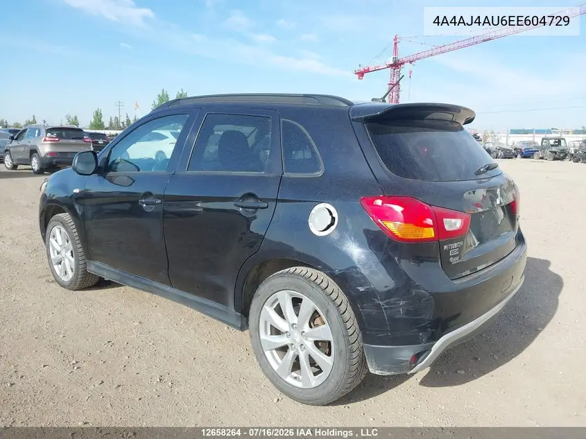 2014 Mitsubishi Rvr Gt VIN: 4A4AJ4AU6EE604729 Lot: 12658264