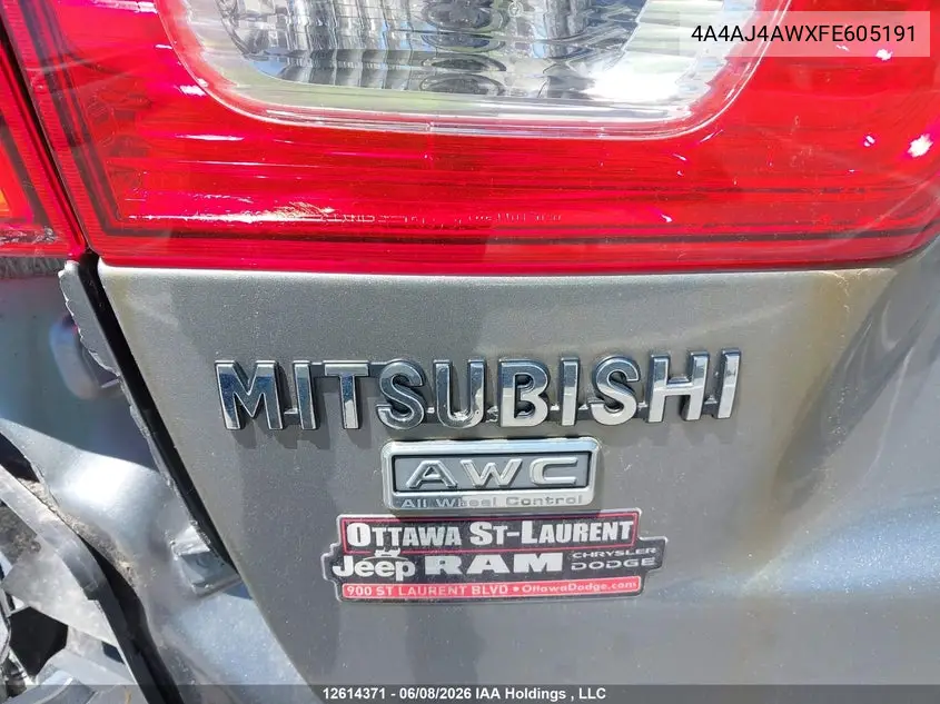 2015 Mitsubishi Rvr Gt VIN: 4A4AJ4AWXFE605191 Lot: 12614371