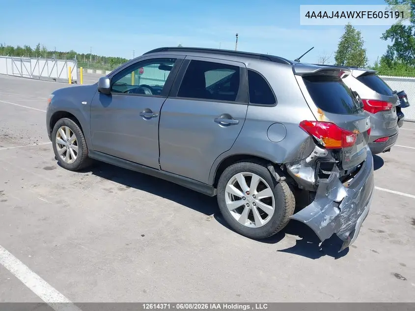 2015 Mitsubishi Rvr Gt VIN: 4A4AJ4AWXFE605191 Lot: 12614371
