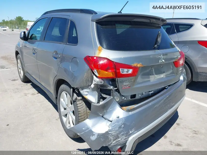 2015 Mitsubishi Rvr Gt VIN: 4A4AJ4AWXFE605191 Lot: 12614371