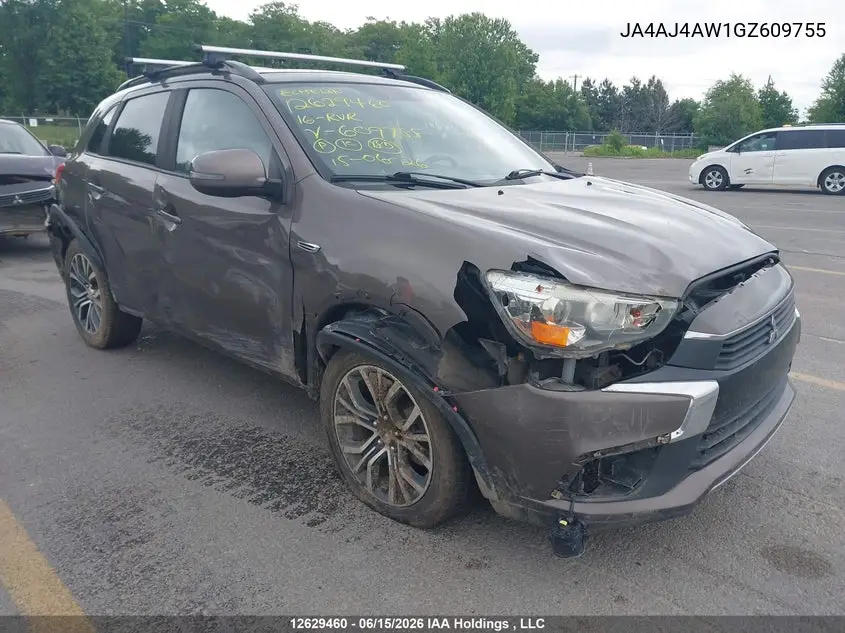 2016 Mitsubishi Rvr Gt VIN: JA4AJ4AW1GZ609755 Lot: 12629460