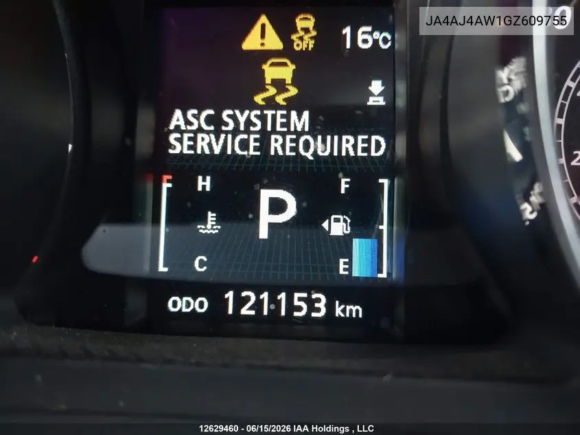 2016 Mitsubishi Rvr Gt VIN: JA4AJ4AW1GZ609755 Lot: 12629460
