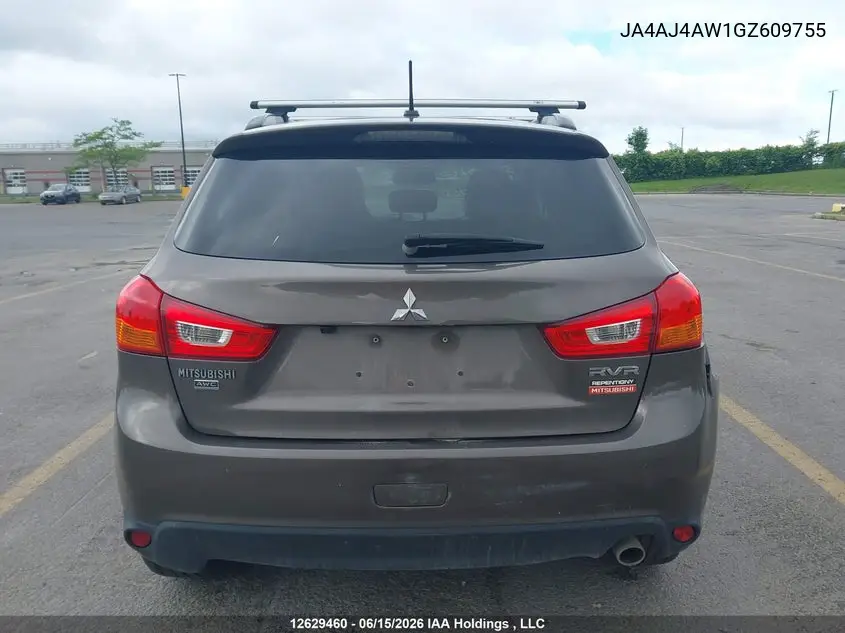 2016 Mitsubishi Rvr Gt VIN: JA4AJ4AW1GZ609755 Lot: 12629460