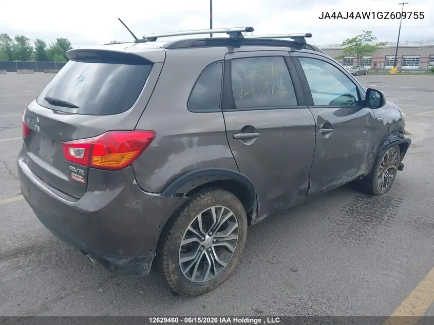 2016 Mitsubishi Rvr Gt VIN: JA4AJ4AW1GZ609755 Lot: 12629460