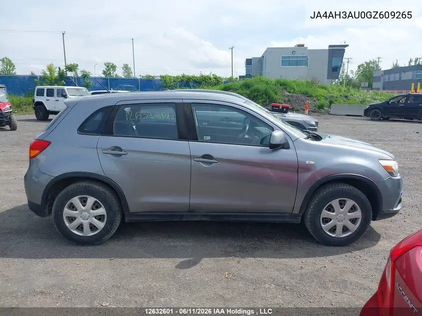 2016 Mitsubishi Rvr Se/Es VIN: JA4AH3AU0GZ609265 Lot: 12632601