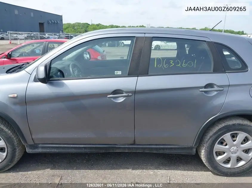 2016 Mitsubishi Rvr Se/Es VIN: JA4AH3AU0GZ609265 Lot: 12632601
