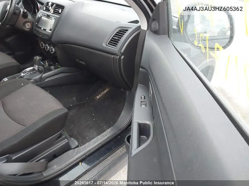 2017 Mitsubishi Rvr Se VIN: JA4AJ3AU3HZ605362 Lot: 20265617