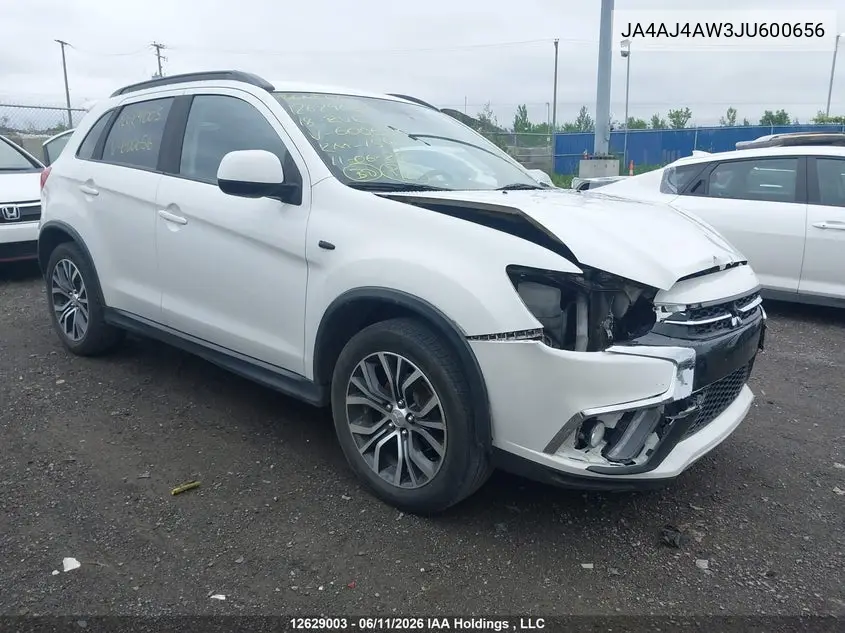 2018 Mitsubishi Rvr Gt/Se Anniversary Edition/Se Limited Edition VIN: JA4AJ4AW3JU600656 Lot: 12629003X