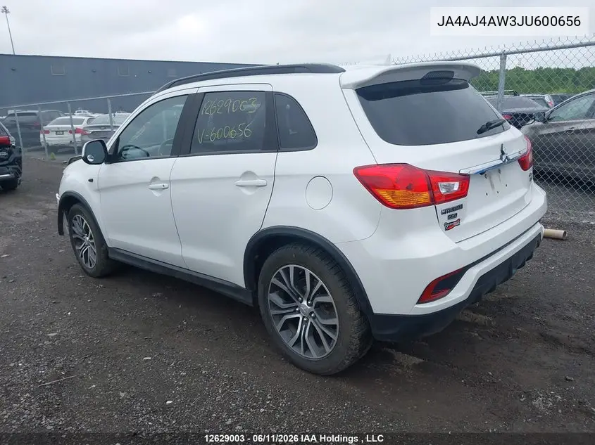 2018 Mitsubishi Rvr Gt/Se Anniversary Edition/Se Limited Edition VIN: JA4AJ4AW3JU600656 Lot: 12629003X