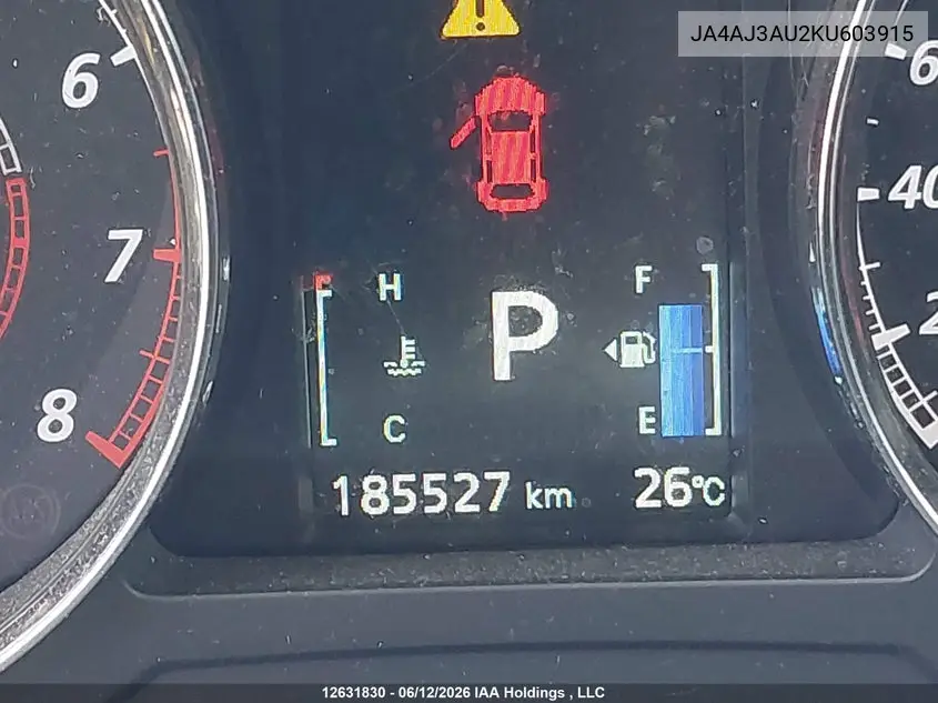 2019 Mitsubishi Rvr Se/Se Black Edition/Se Limited Edition VIN: JA4AJ3AU2KU603915 Lot: 12631830