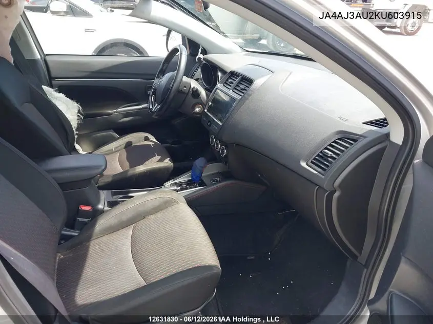 2019 Mitsubishi Rvr Se/Se Black Edition/Se Limited Edition VIN: JA4AJ3AU2KU603915 Lot: 12631830