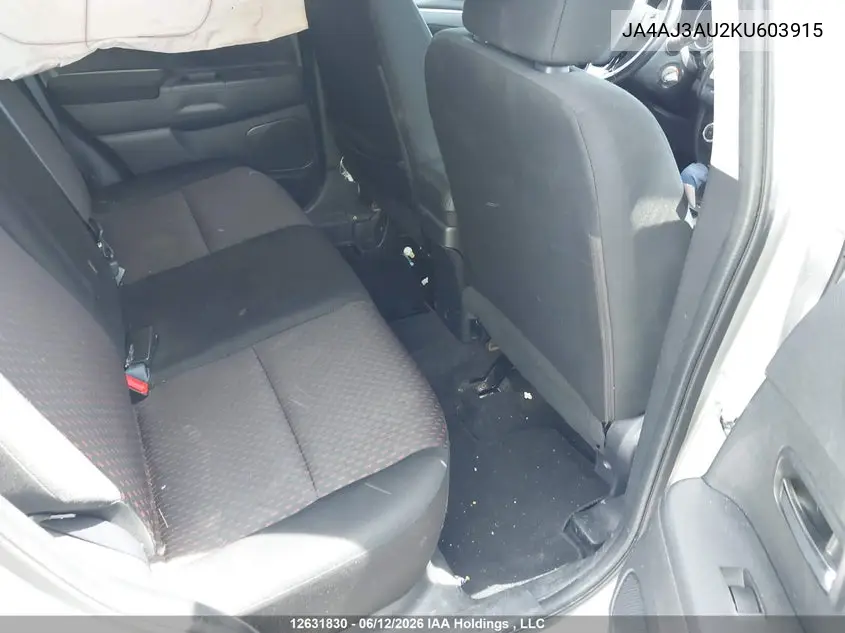 2019 Mitsubishi Rvr Se/Se Black Edition/Se Limited Edition VIN: JA4AJ3AU2KU603915 Lot: 12631830