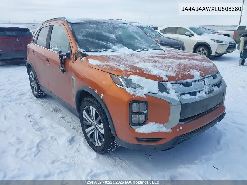 2020 Mitsubishi Rvr Se/Sel/Limited/Gt VIN: JA4AJ4AWXLU603380 Lot: 12545632