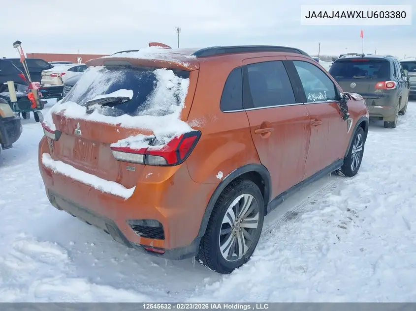 2020 Mitsubishi Rvr Se/Sel/Limited/Gt VIN: JA4AJ4AWXLU603380 Lot: 12545632