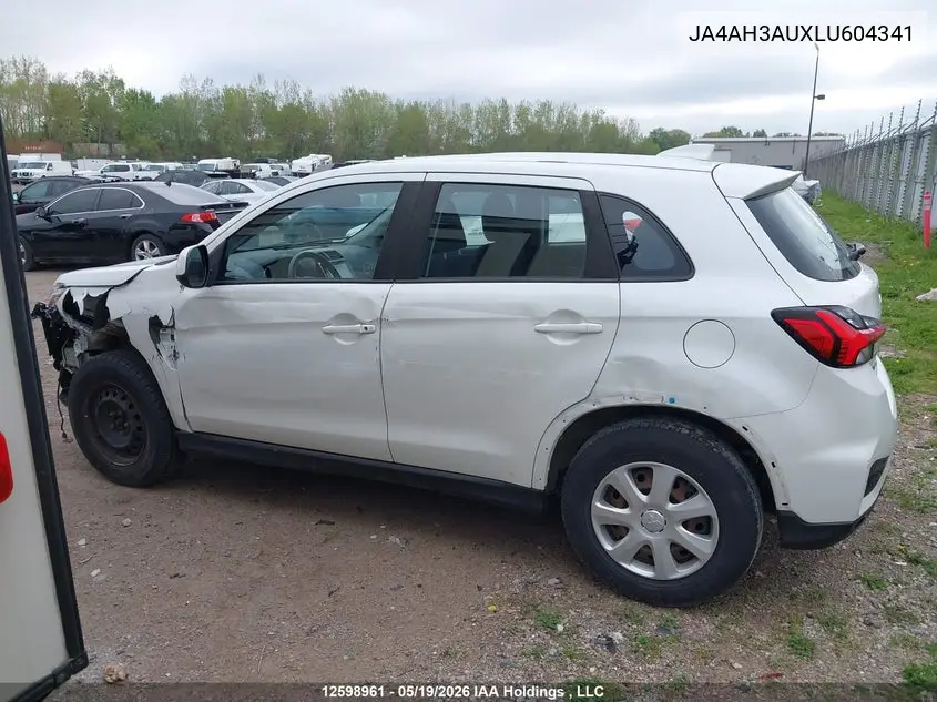 2020 Mitsubishi Rvr Se/Es VIN: JA4AH3AUXLU604341 Lot: 12598961