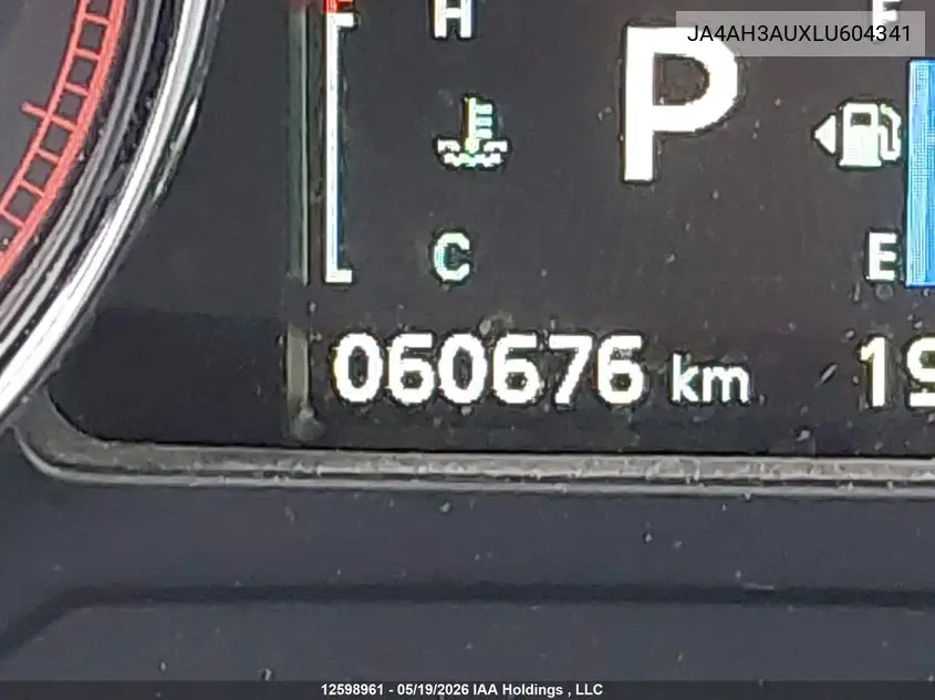 2020 Mitsubishi Rvr Se/Es VIN: JA4AH3AUXLU604341 Lot: 12598961