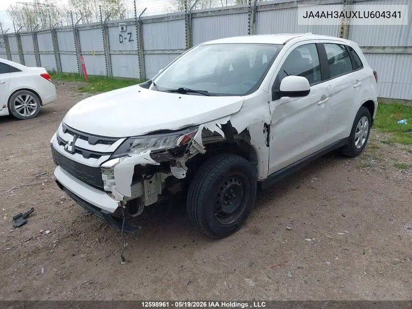 2020 Mitsubishi Rvr Se/Es VIN: JA4AH3AUXLU604341 Lot: 12598961