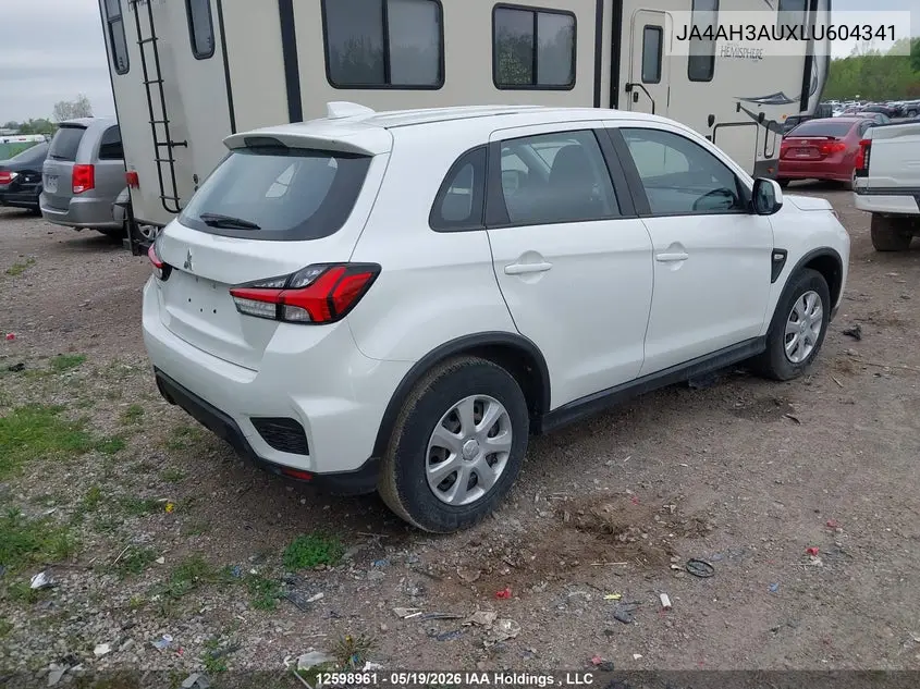 2020 Mitsubishi Rvr Se/Es VIN: JA4AH3AUXLU604341 Lot: 12598961