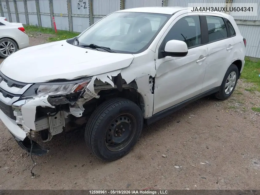 2020 Mitsubishi Rvr Se/Es VIN: JA4AH3AUXLU604341 Lot: 12598961