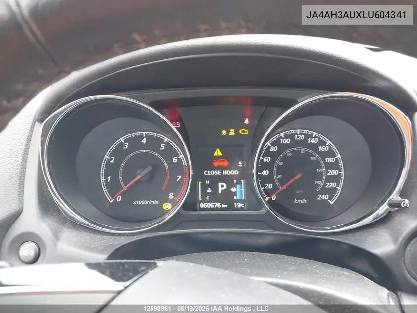 2020 Mitsubishi Rvr Se/Es VIN: JA4AH3AUXLU604341 Lot: 12598961