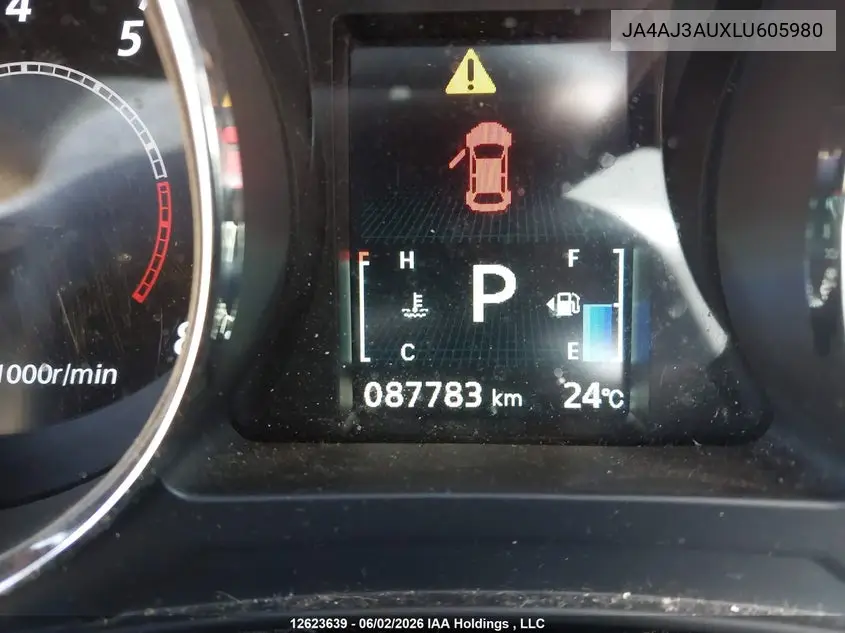 2020 Mitsubishi Rvr VIN: JA4AJ3AUXLU605980 Lot: 12623639