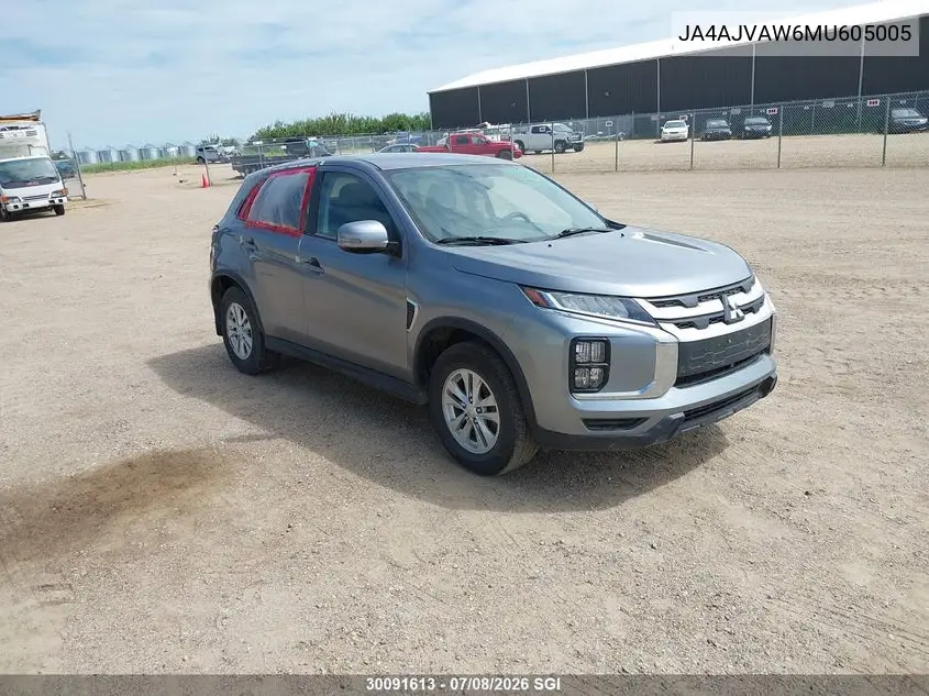 2021 Mitsubishi Rvr Se/Sel/Le/Gt VIN: JA4AJVAW6MU605005 Lot: 30091613