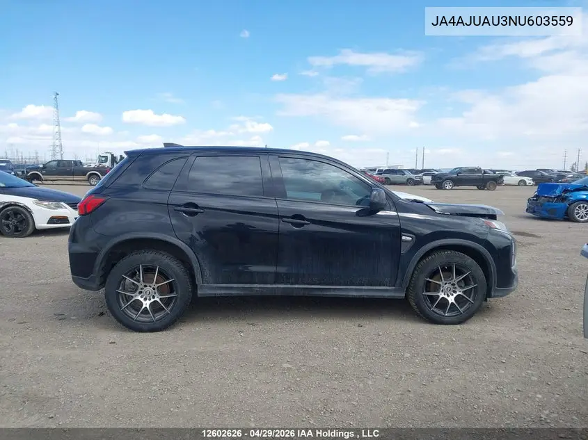 2022 Mitsubishi Rvr Es VIN: JA4AJUAU3NU603559 Lot: 12602626