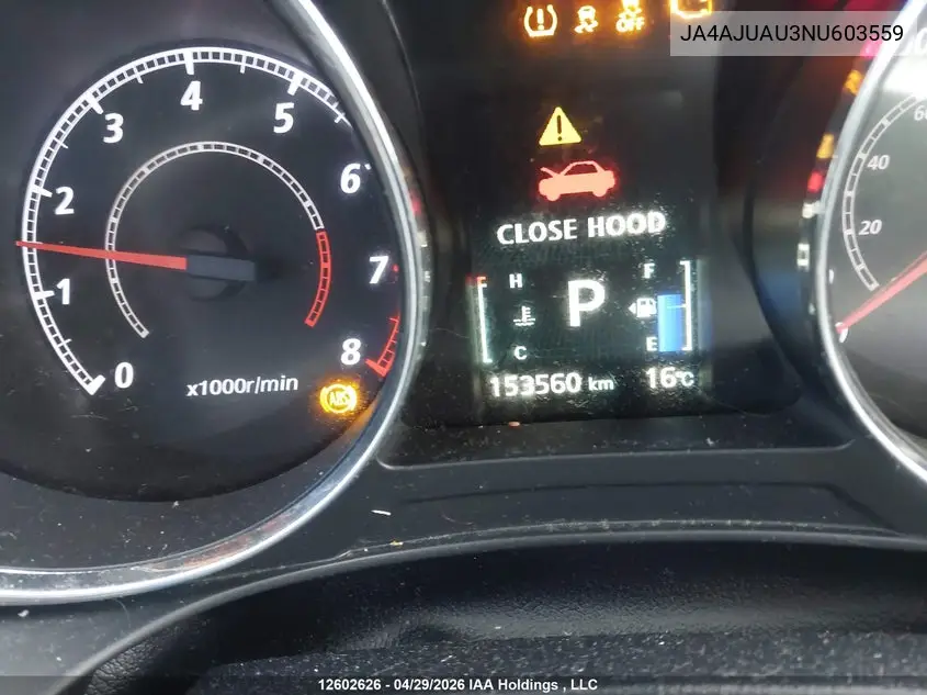 2022 Mitsubishi Rvr Es VIN: JA4AJUAU3NU603559 Lot: 12602626