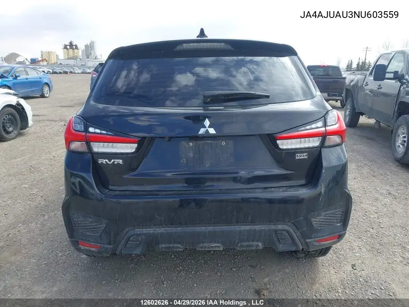2022 Mitsubishi Rvr Es VIN: JA4AJUAU3NU603559 Lot: 12602626