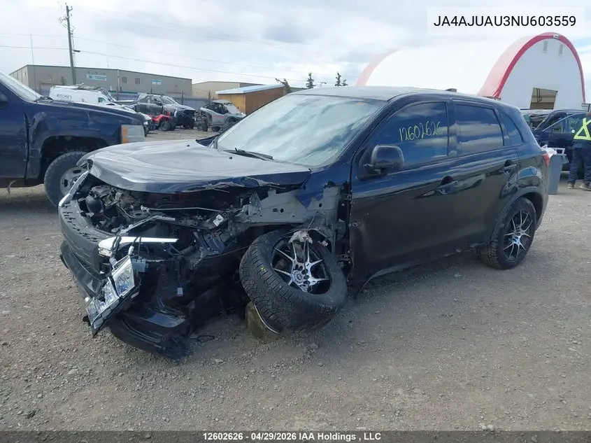 2022 Mitsubishi Rvr Es VIN: JA4AJUAU3NU603559 Lot: 12602626