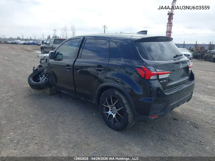 2022 Mitsubishi Rvr Es VIN: JA4AJUAU3NU603559 Lot: 12602626