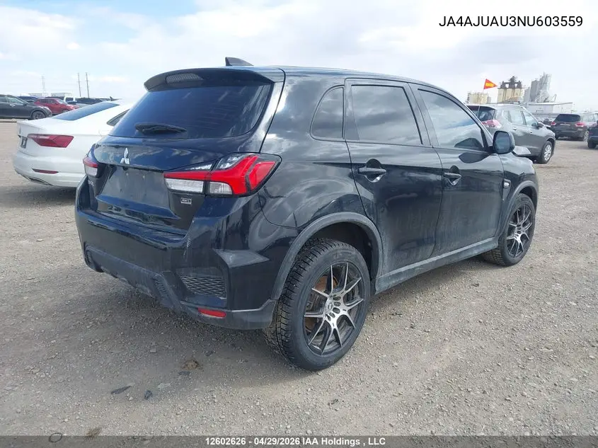2022 Mitsubishi Rvr Es VIN: JA4AJUAU3NU603559 Lot: 12602626