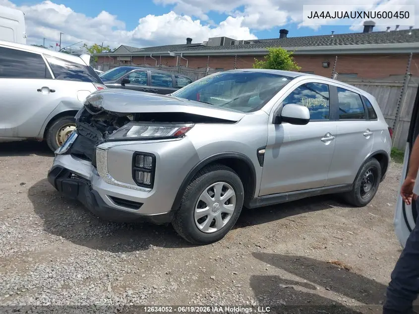 2022 Mitsubishi Rvr Es VIN: JA4AJUAUXNU600450 Lot: 12634052x