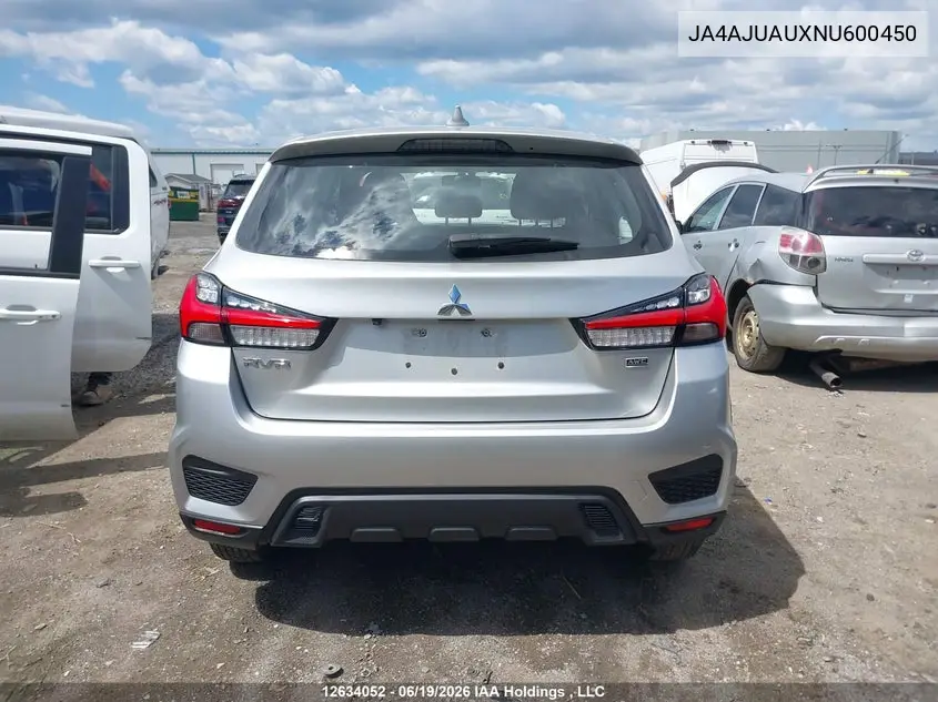 2022 Mitsubishi Rvr Es VIN: JA4AJUAUXNU600450 Lot: 12634052x