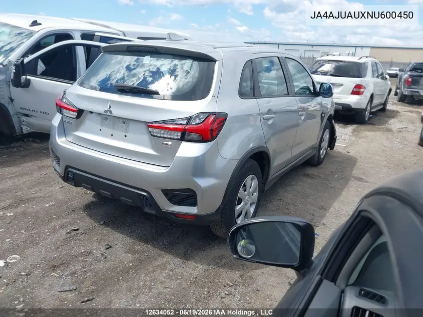 2022 Mitsubishi Rvr Es VIN: JA4AJUAUXNU600450 Lot: 12634052x