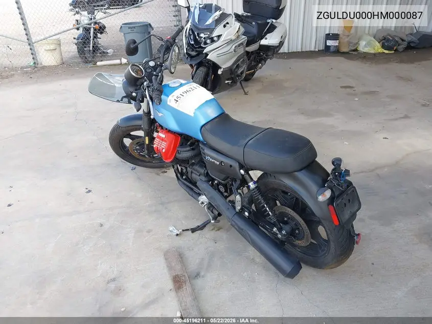 2017 Moto Guzzi V7 Iii Stone VIN: ZGULDU000HM000087 Lot: 45196211
