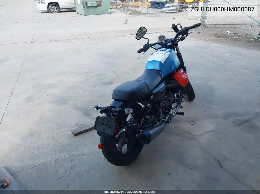 2017 Moto Guzzi V7 Iii Stone VIN: ZGULDU000HM000087 Lot: 45196211