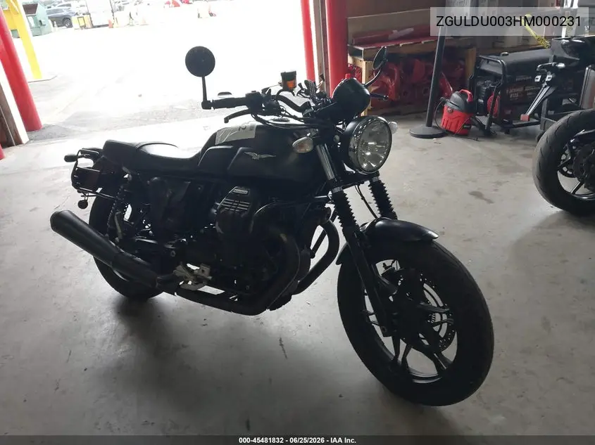 2017 Moto Guzzi V7 Iii Stone VIN: ZGULDU003HM000231 Lot: 45481832