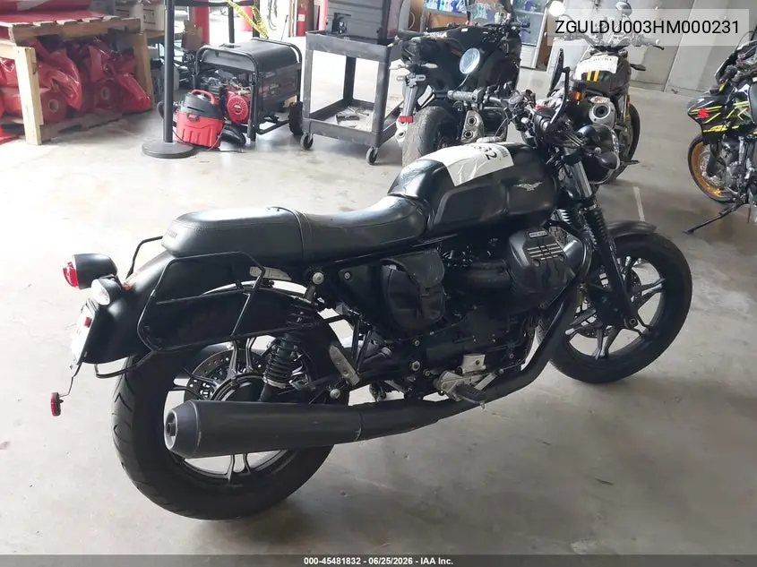 2017 Moto Guzzi V7 Iii Stone VIN: ZGULDU003HM000231 Lot: 45481832