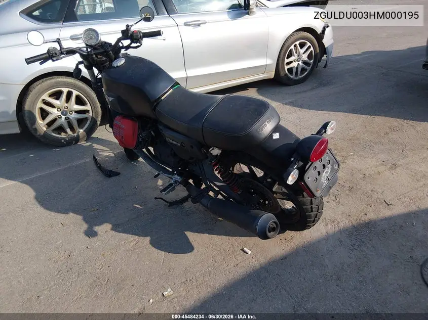 2017 Moto Guzzi V7 Iii Stone VIN: ZGULDU003HM000195 Lot: 45484234