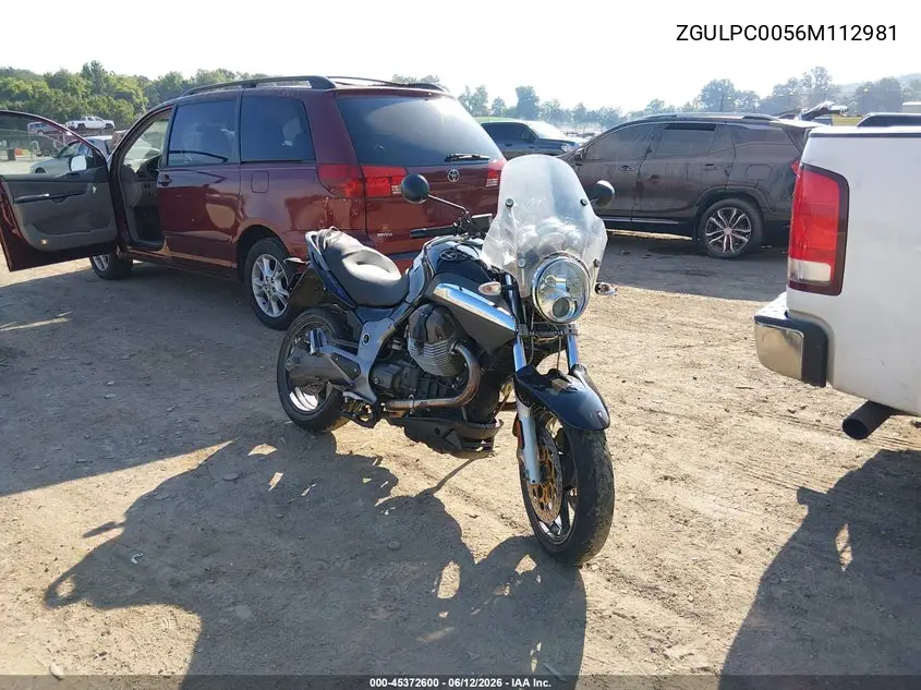 2006 Moto Guzzi Breva 1100 VIN: ZGULPC0056M112981 Lot: 45372600