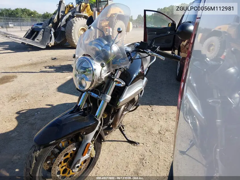 2006 Moto Guzzi Breva 1100 VIN: ZGULPC0056M112981 Lot: 45372600